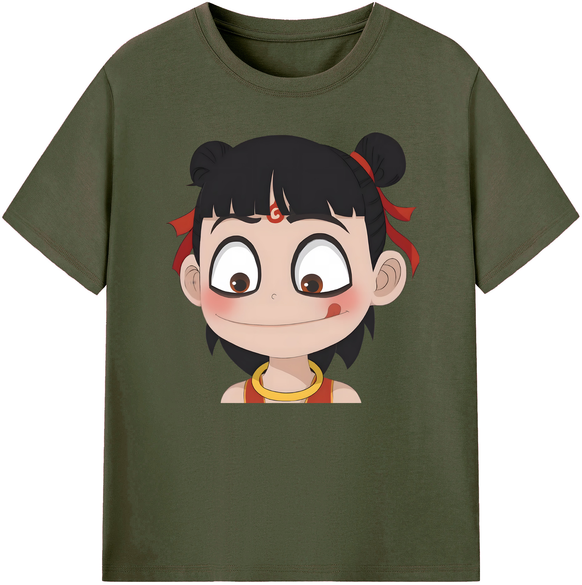 （画像用） Ne Zha 2 ナタ 魔童の大暴れ 綿100％ メンズ半袖Tシャツ｜肌触りやわらか＆通気性